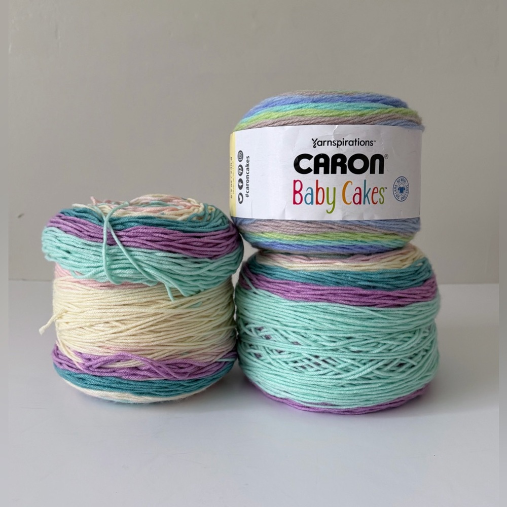 CARON® Baby Cakes Yarn Lot Self Striping 3 Cakes Acrylic